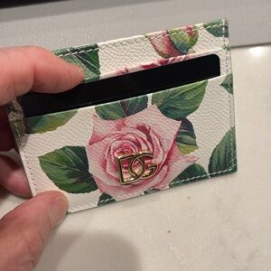 Dolce & Gabbana Card holder - leather floral - never used